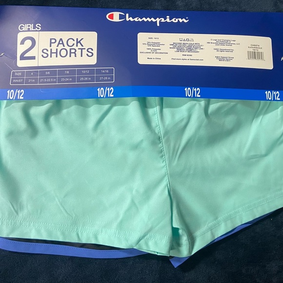 NWT. Champions girls 10/12 girls shorts. - Picture 3 of 4